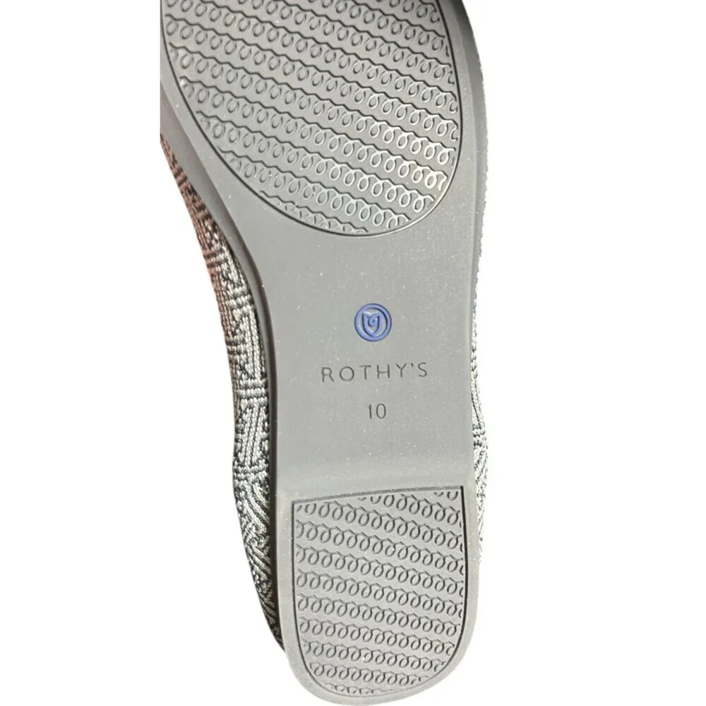Rothy's The Loafer Flats Women's Size 10 Charcoal Grid Grey Slip On 003-154